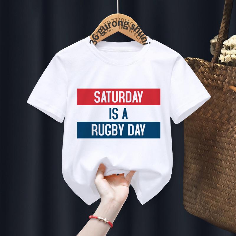 funny kids tshirts Rugby Funny Boys Girls Tshirts Kid Children Anime Gift Present Little Baby Harajuku shirt ClothesDrop Ship