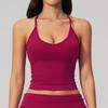 Introducing the Stylish Women's Quick-Dry Yoga Tank Top: Beautiful Design, Perfect for Fitness & Sports.
