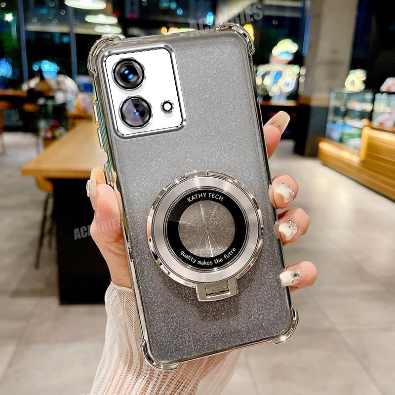 

Motog84 Роскошный чехол-держатель с градацией покрытия для Motorola Moto G84 G54 5g G52 G82 G30 G20 G10 Противоударный силиконовый чехол-подставка For MOTO G84