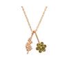 Floral Gift Necklace with Birth Flower Pendant, Gold-Tone Chain and Adjustable Extender for Birthday Gifting Jewelry