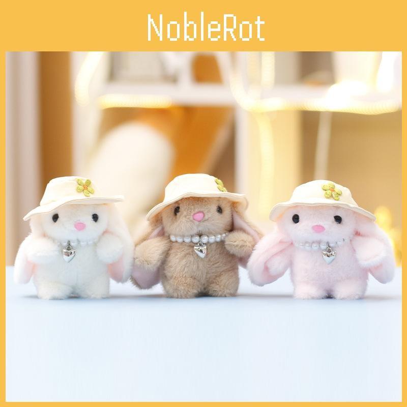 Hat Rabbit Plush Toy Key Chain Stuffed Doll Pendant Backpack Decoration Gift