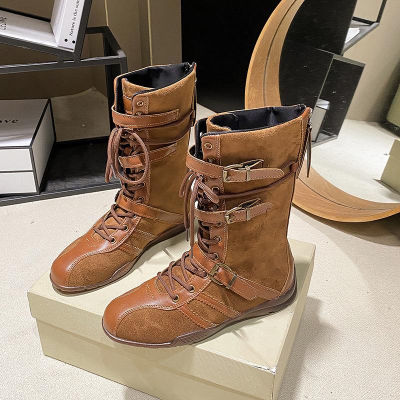 

Women s Lightweight Comfortable Warm Thick Sole Comfortable Lace Up Non-Slip Sports Casual Martin Boots 40 коричневый