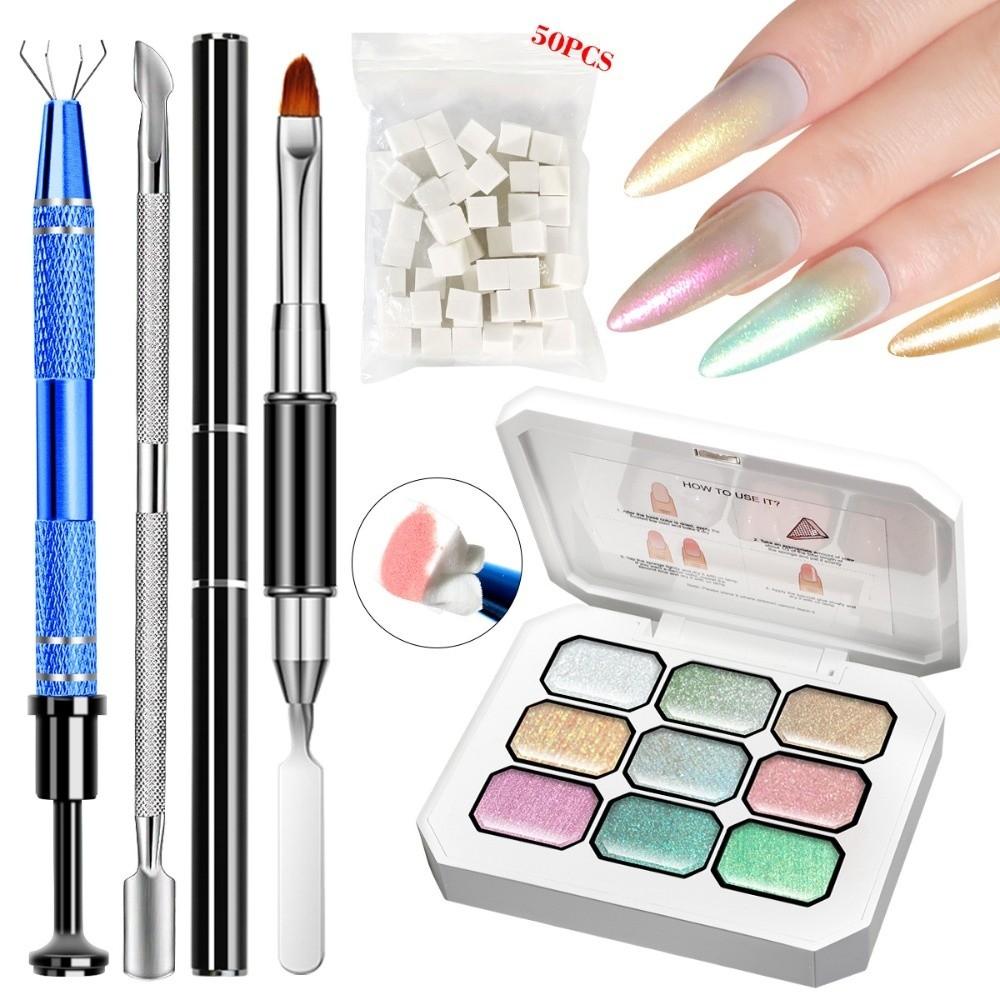 Sponge pentru Nail Art Foarte Saturat Gel cu Pigment Culoare 4/9/12 Culori pentru Unghii DIY Nail Art