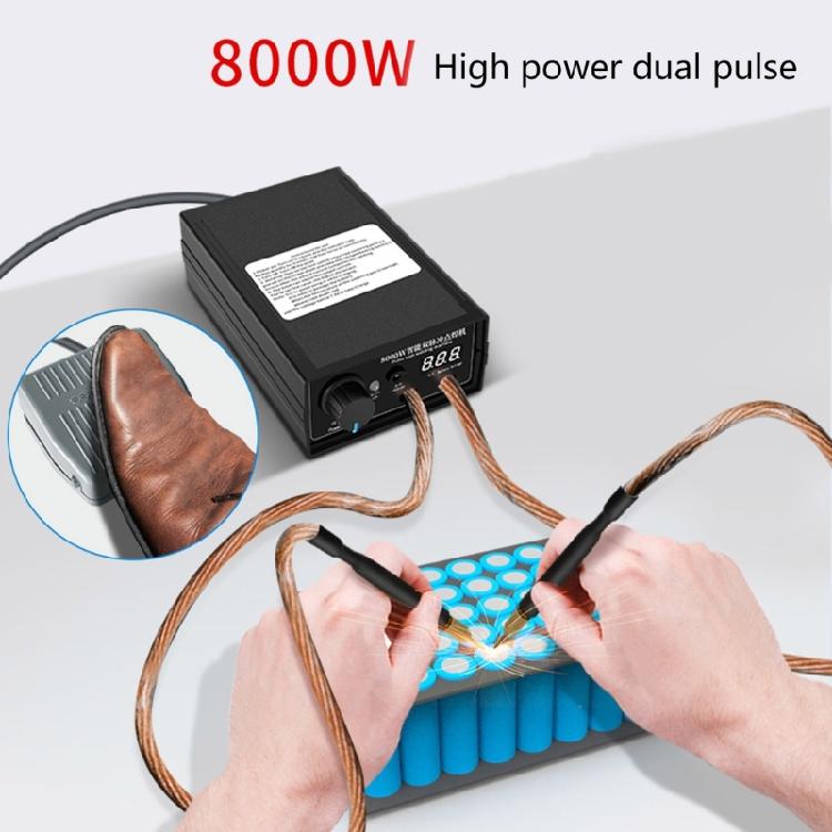 8000W Handheld Point Welder 18650 Battery Pack Welding Device with Nine Level Power Adjustment for Battery DIY Projects