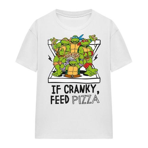 Teenage Mutant Ninja Turtles Womens/Ladies If Cranky Feed Pizza T-Shirt