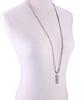 KELITCH Matte Agate Crystal Bead Necklace Gemstone Pendant Statement Long Necklace for Women (Pendant 5)
