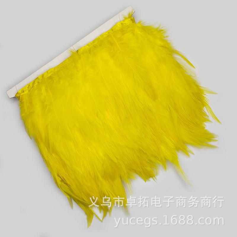 10 Meter 10-15CM 4-6inch Chicken Rooster Tail Feathers Trims Strip for Wedding Party Clothing Rooster Feather Trim