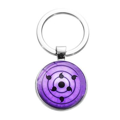 Naruto Keychain  with Time Gem Pendant Sharingan Anime Merchandise Metal Keychain Accessories