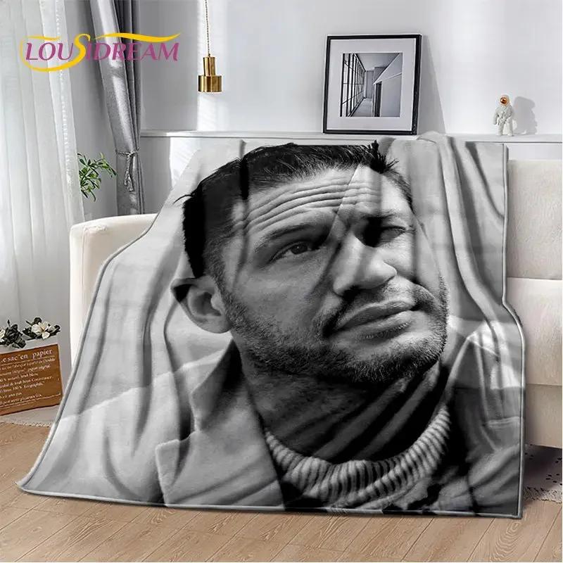 3D Printing Tom Hardy Actor Star Soft Plush Blanket,Flannel Blanket Throw Blanket for Living Room Bedroom Bed Sofa Picnic Cover