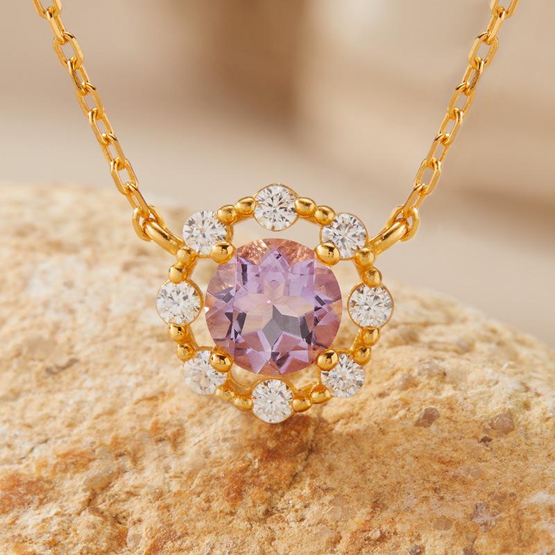 S925 Sterling Silver Natural Topaz Citrine Amethyst Olive Garnet Color Treasure Ring Women'S Jewelry Set Earrings