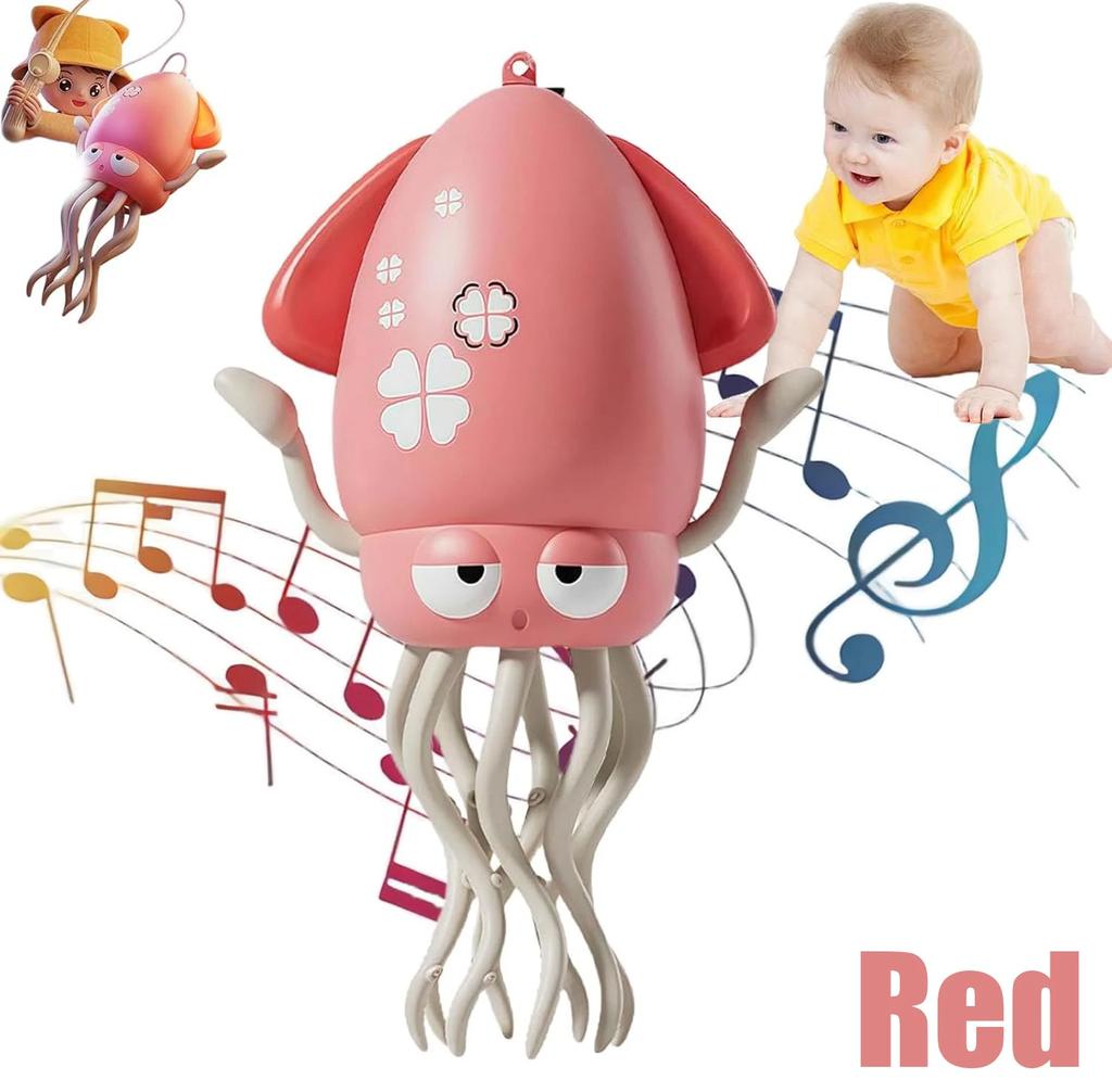 Non-Toxic Dancing Octopus Electric Auto-Avoid Dog Toy With Lights Music Crawling Electronics Twist Octopus Stress Relief Pet Toy For Puppy