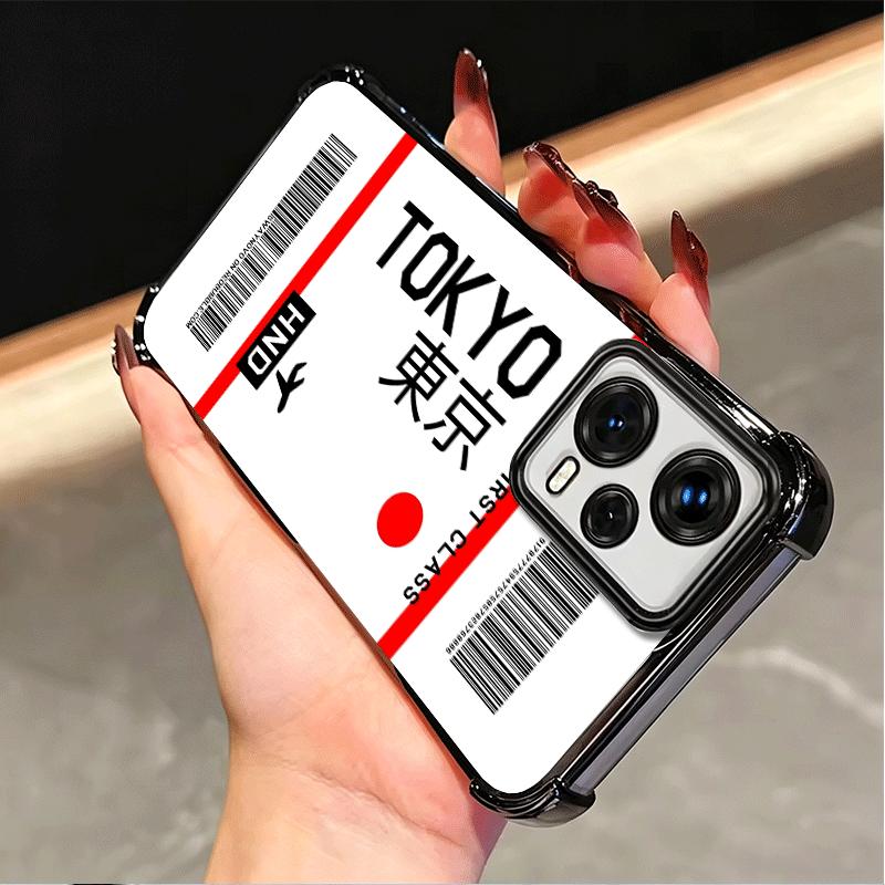 Travel Air Ticket Label Soft Phone Case For Xiaomi Poco X7 X8 Pro Max X6 X5 X3 F8 Ultra F7 M8 M7 M5S Redmi 15C 15A 15 14C 13C 12