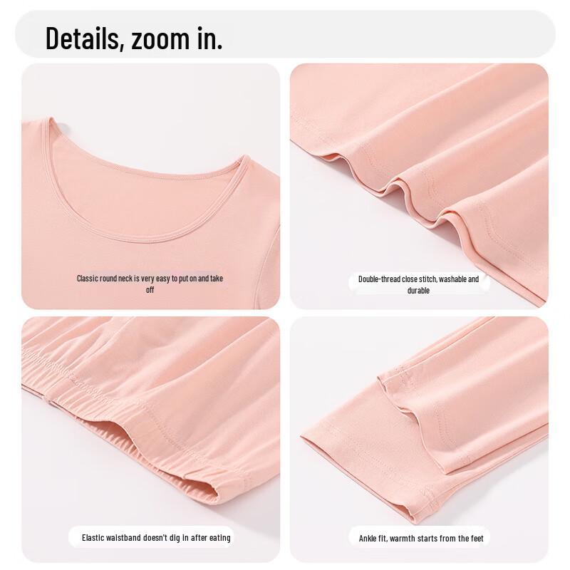 Fenteng Women's 7A Antibacterial Thermal Underwear Set