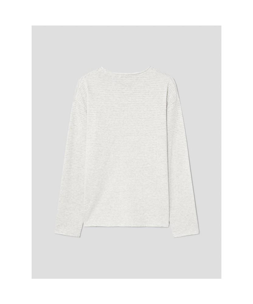 8SECONDS Natural Stripe Long Sleeve T-Shirt Ivory