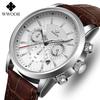 New WWOOR Design Men Watches Top Brand Luxury Waterproof Leather Quartz Wristwatch Sports Chronograph Relogio Masculino+Box