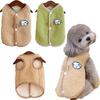 Colete Quente de Lã para Cães Jaqueta Inverno Verde Fantasias Roupas para Cães Pequenos Chihuahua Bulldog Casaco Sem Mangas Roupinhas para Cachorrinho XXL