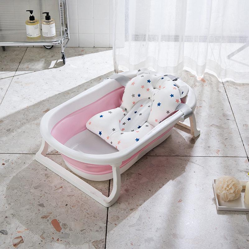 Folding Temperature-Sensitive Baby Bathtub: Large Size for Infants, Newborns, and Toddlers