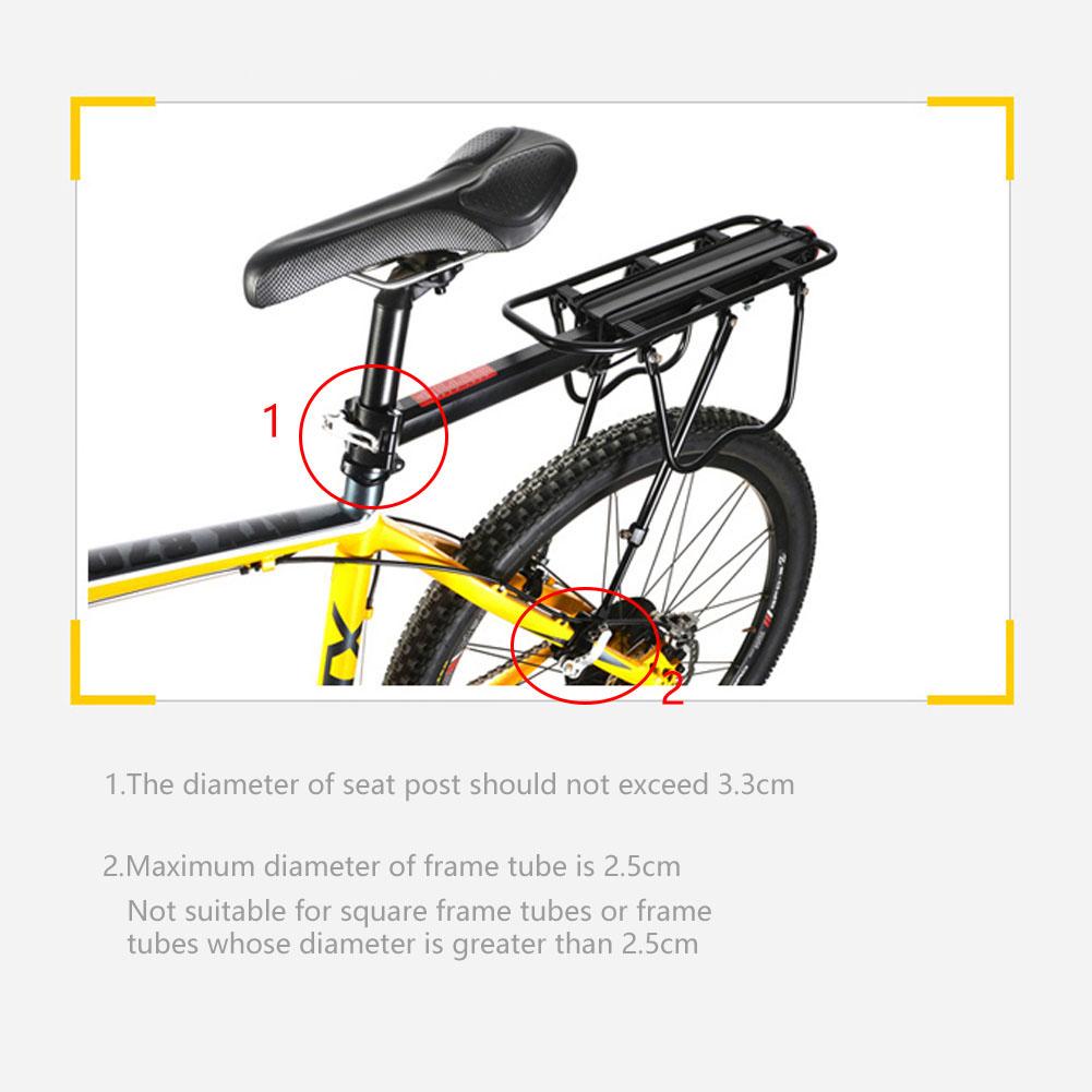 Quick Release Bicycle Rear Seat Rack Adjustable Mountain Bike Luggage Carrier With Reflector