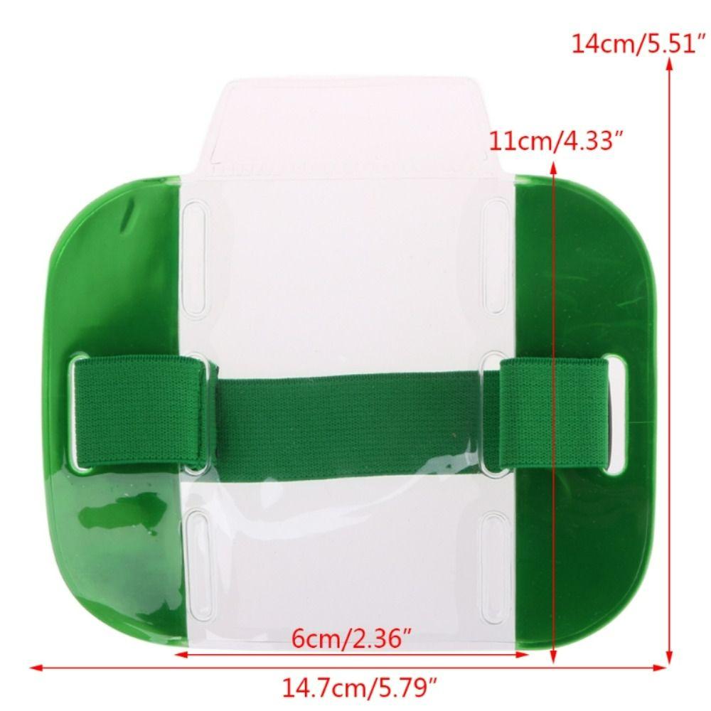 Arm Elastic Band Bag Transparent Elastic Arm Band ID Badge Holder Photo Armband Credit Card Case