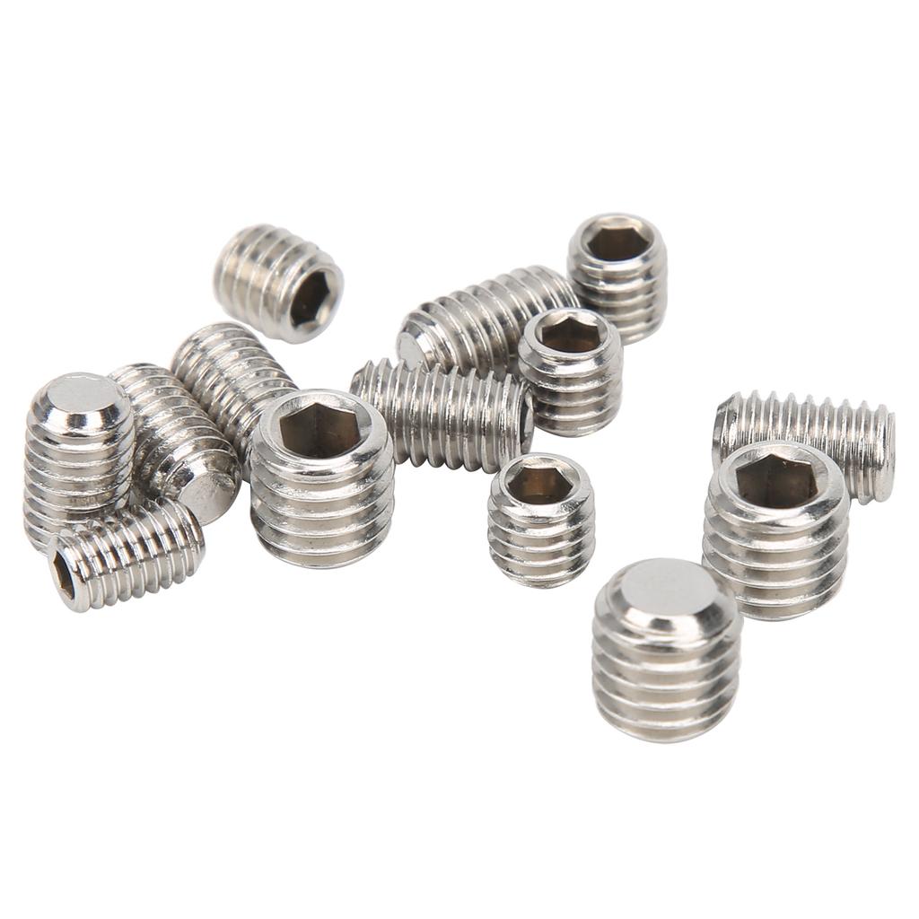 200Pcs Hex Grub Screws Socket Headless Assortment Stainless Steel Machine Set Tools