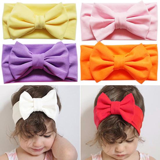 Drăguț pentru copii mici, de culoarea bomboanei, cu fundă elastică, accesoriu pentru bandă de păr