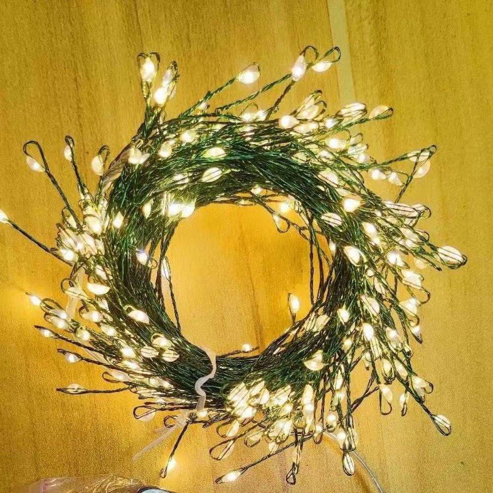 USB Dark Green LED Firecracker Light with 8 Flashing Modes for Decorating Christmas Trees, Ceilings Bedrooms, Windows