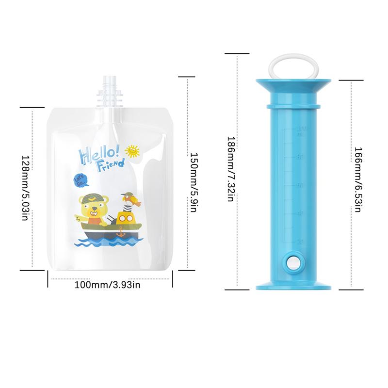 Baby Food Pouch Maker Reusable Infant Fruit Squeeze Puree Filler Pouch Gift