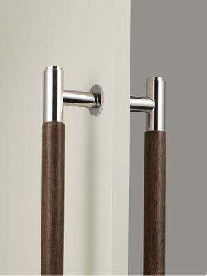 Dooroom Antique Brass Door Double Single Sided Stripe Linear Pull Bar Walnut Wood Gate Glass Door Shower Room Handles