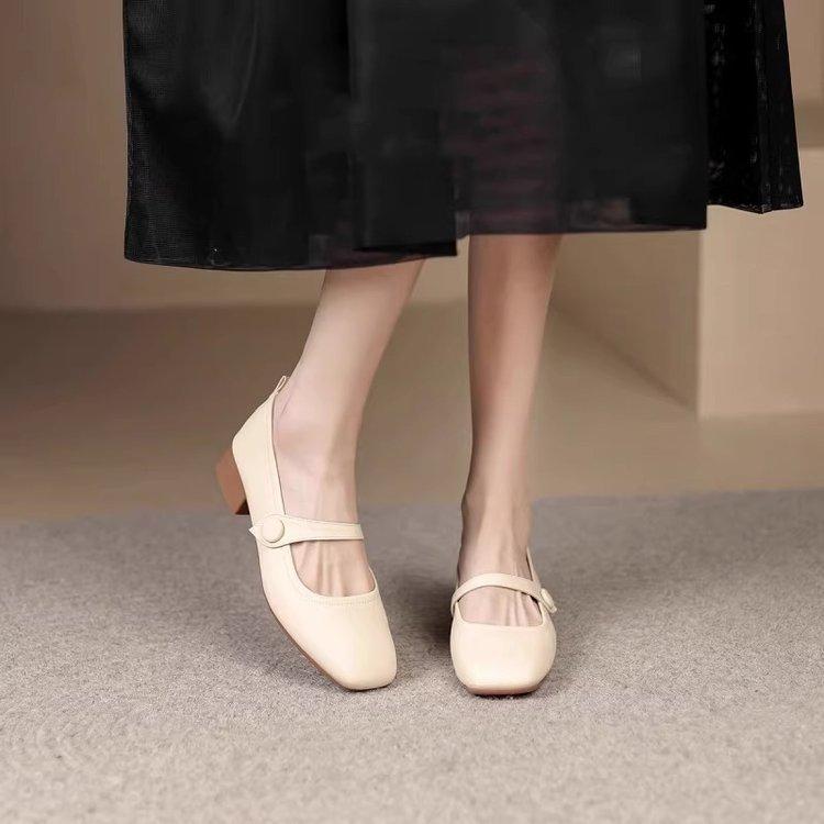 

Туфли Мэри Джейн из натурального каучука, мягкие туфли для поездок на работу, женские туфли на толстом каблуке с мягкой подошвой, нежные туфли для бабушки 40 абрикосовый