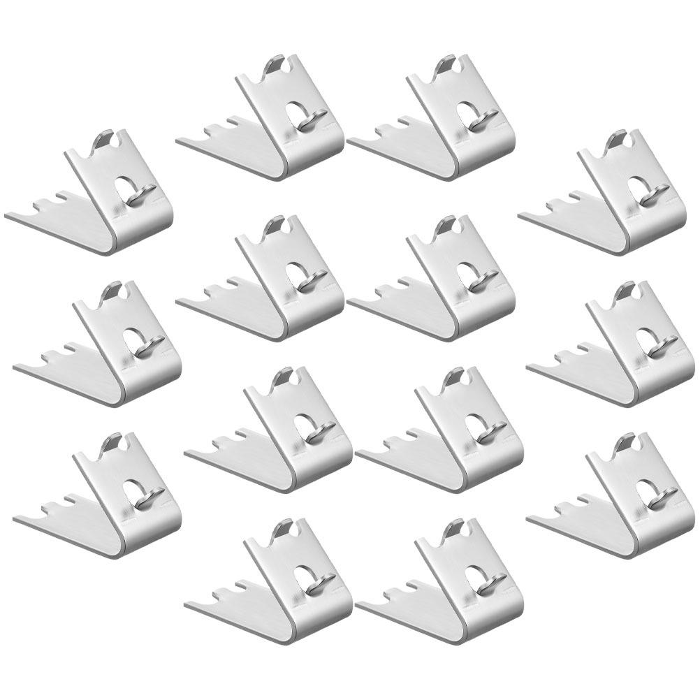 14Pcs Refrigerator Shelf Support Heavy Duty Stainless Steel Freezer Shelf Clips Adjustable Cooler Shelving Brackets Commercial