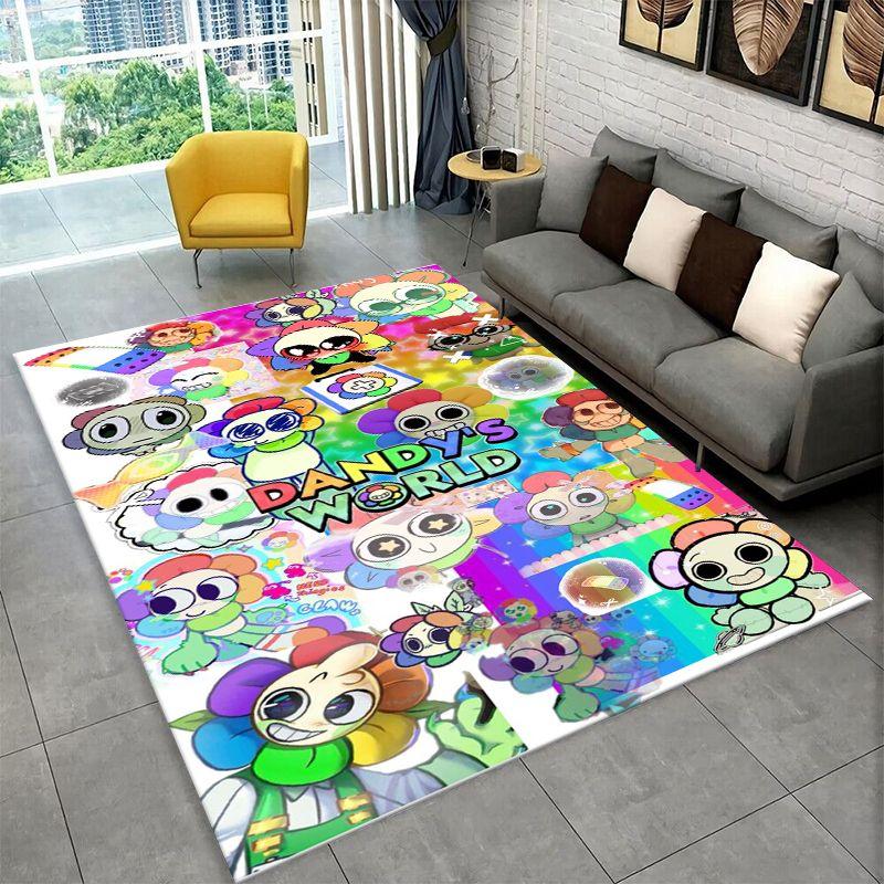 Game Dandy World Cartoon Non-Slip Area Rug for Living Room,Bedroom,Playroom,Soft Carpet Floor Mat Home Decor Rug Kids Room
