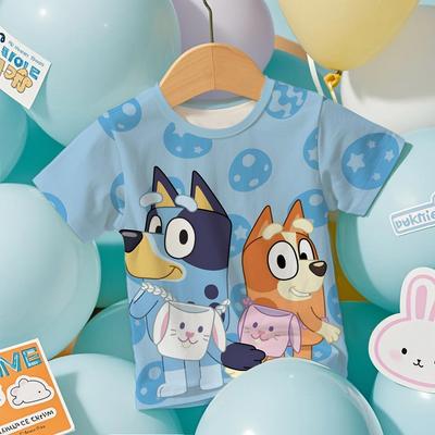 Moda Bluey 3D T-shirt da Uomo Estiva Fresca Manica Corta Stampa Cartone Animato Anime Casual Outdoor Magliette Uomo e Donna Top