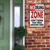 1pc Retro Metal Aluminum Sign, NO DRAMA ZONE DON'T BRING THAT MESS AROUND HERE Tin Sign Wall Art Decor Vintage Garage Wall Decor