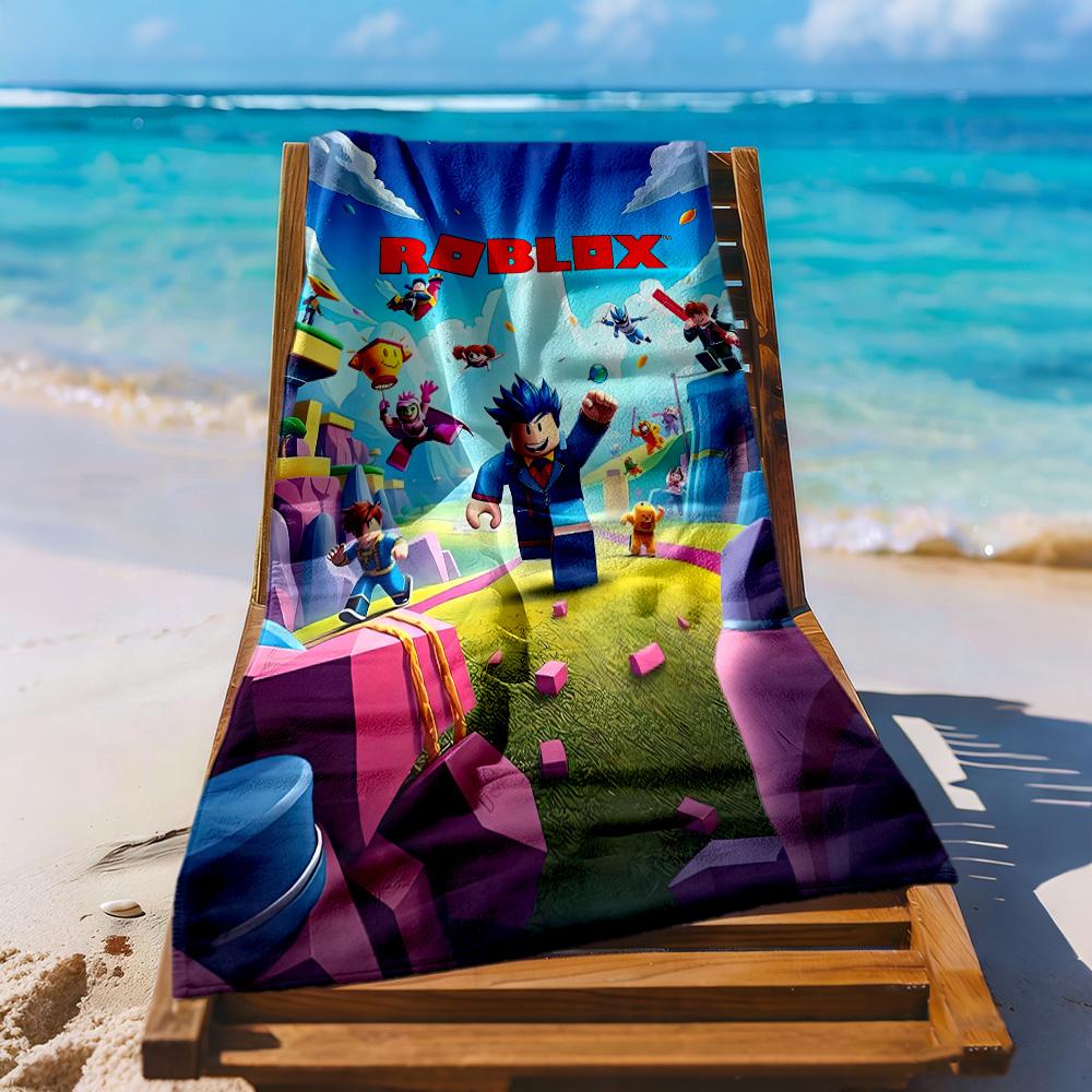 Roblox3 Beach Towel Super Soft Microfiber Quickdry Fabric Comfortable Lightweight