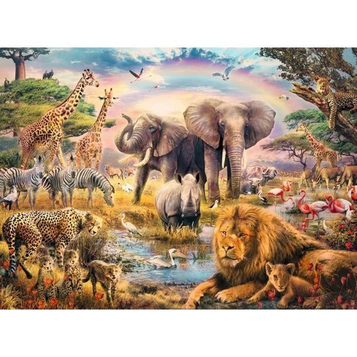 Puzzle enfant Ravensburger - Afrique savane - 100 pièces - Multicolore