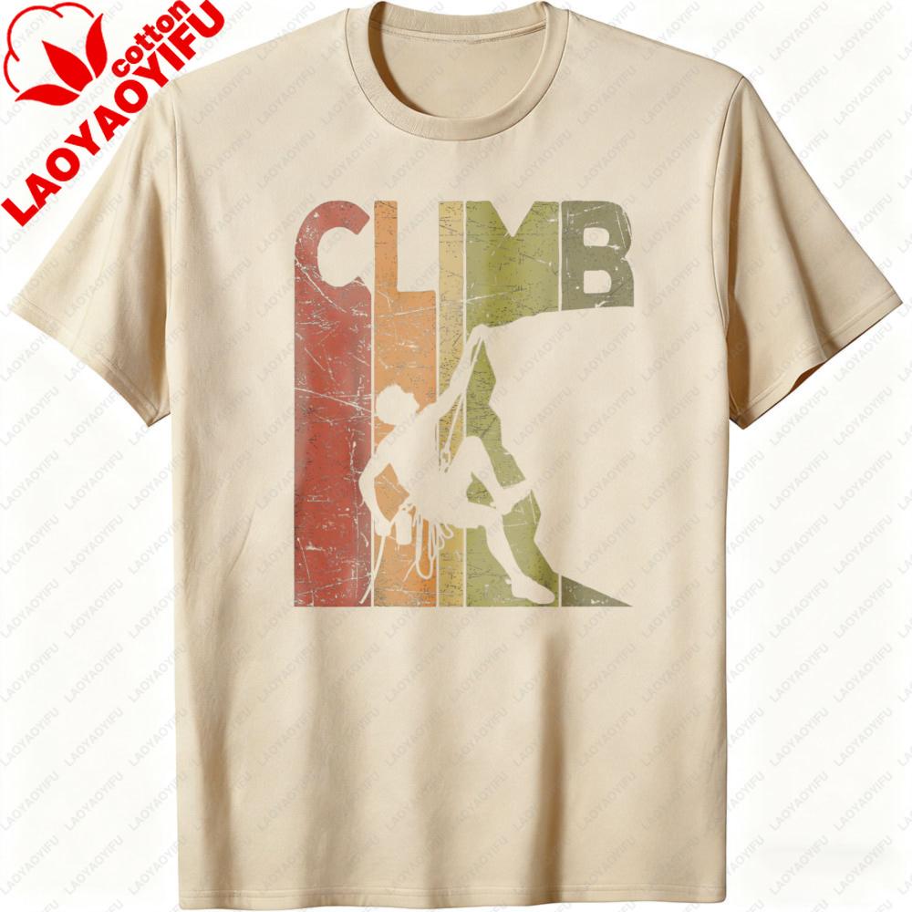 Climb Rock Climbing Adventure Outdoor Sport Men T Shirt Cotton Summer Short Sleeve Casual Fashion Top Gift for Climber