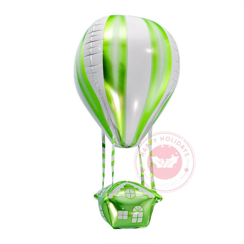 

4D Hot Air Balloon Modeling Children s Birthday Party Decoration Aluminum Foil Ballon Activities Festival Wedding Decor Supplies 1pc зелёный