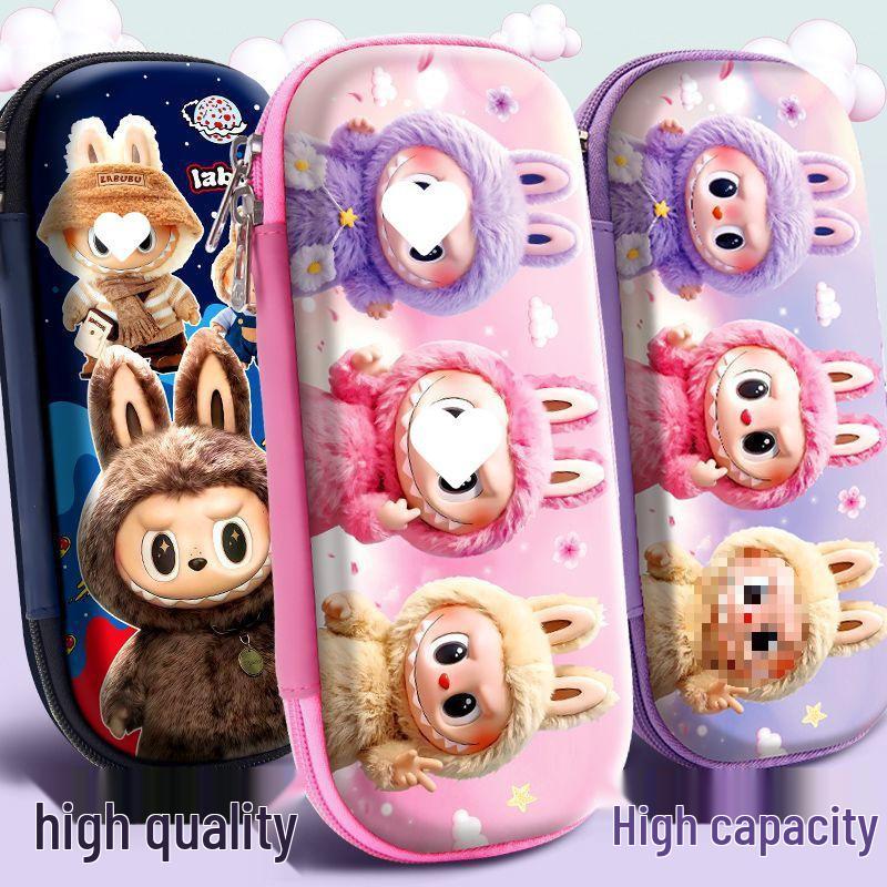 Großes Schul-Federmäppchen für Kinder - La Bu Bu Mädchen-Design - Kostenloser Versand