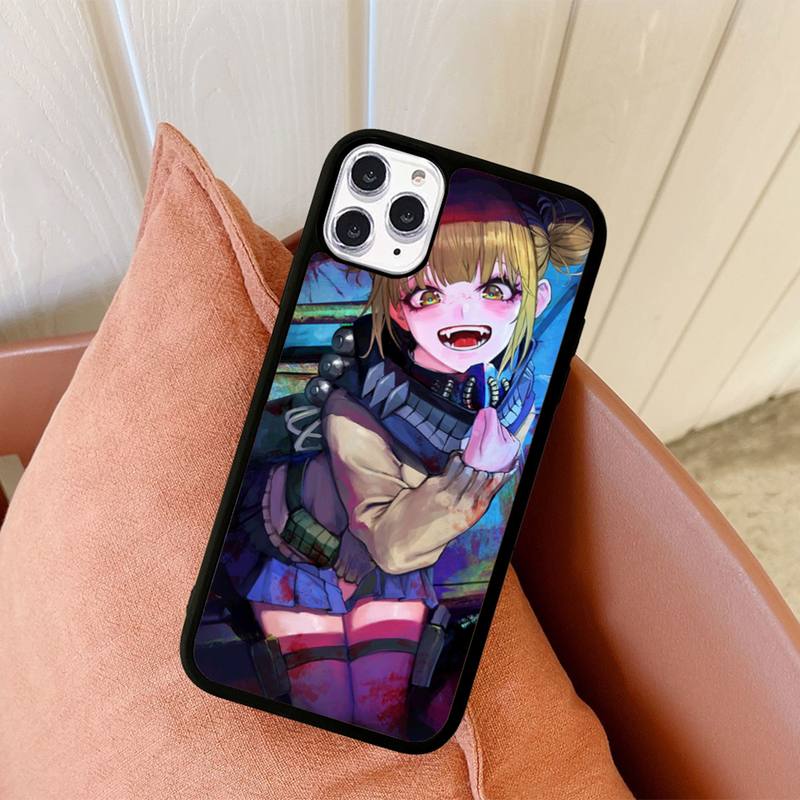 Anime Himiko Toga Phone Case Silicone PC+TPU Case for iPhone 11 12 13 Pro Max 8 7 6 Plus X SE XR Hard Fundas
