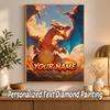 Charizard Custom Name Diamond Painting Personalized 5D Full Drill DIY Diamond Art Home Decor