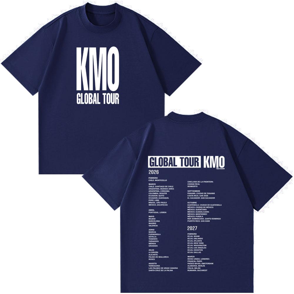 Singer Pablo Alborán Kmo Global Tour 2026 Print Tees Men Women Hiphop Tshirts Shortsleeved Loose Harajuku TShirts Streetwear