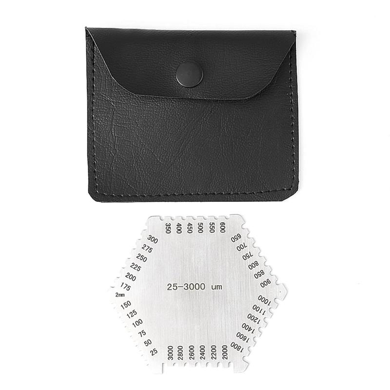 10PCS Wet Film Comb 25-3000Um Thickness Gauge High Accuracy Stainless Steel With Storage Case-B61B