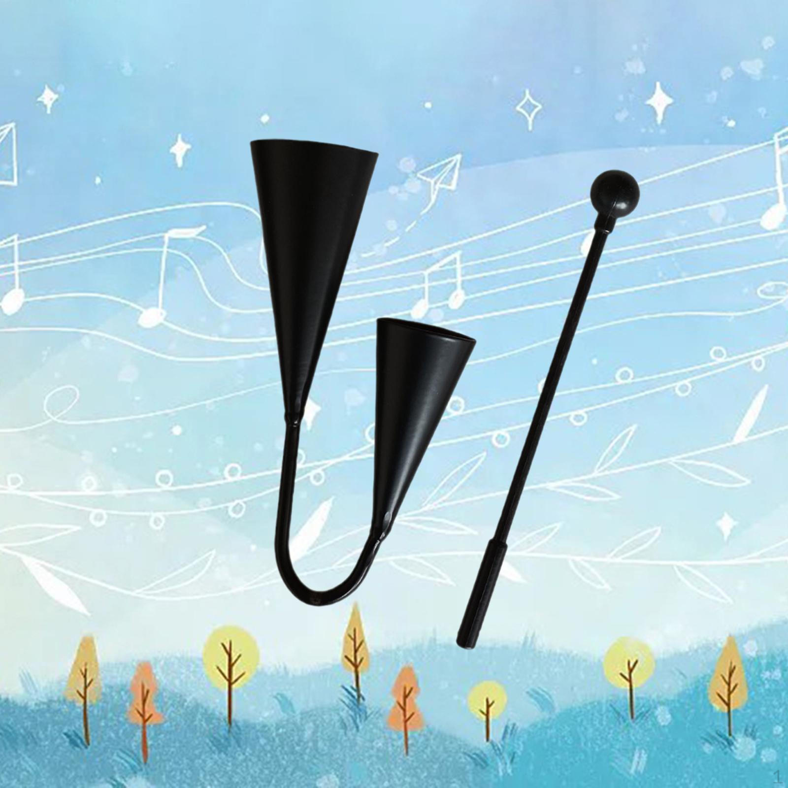 

Колокол Agogo Cowbell для детей и взрослых, латиноамериканская музыка с игрушечным молотком, двухтональная ручная перкуссия 18cmx11cm