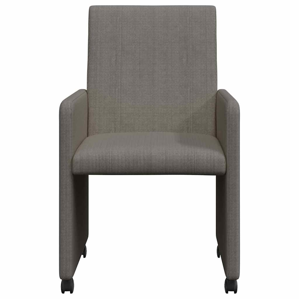 Dining Chairs with Casters 2 pcs Light Grey 57 x 66 x 94 cm