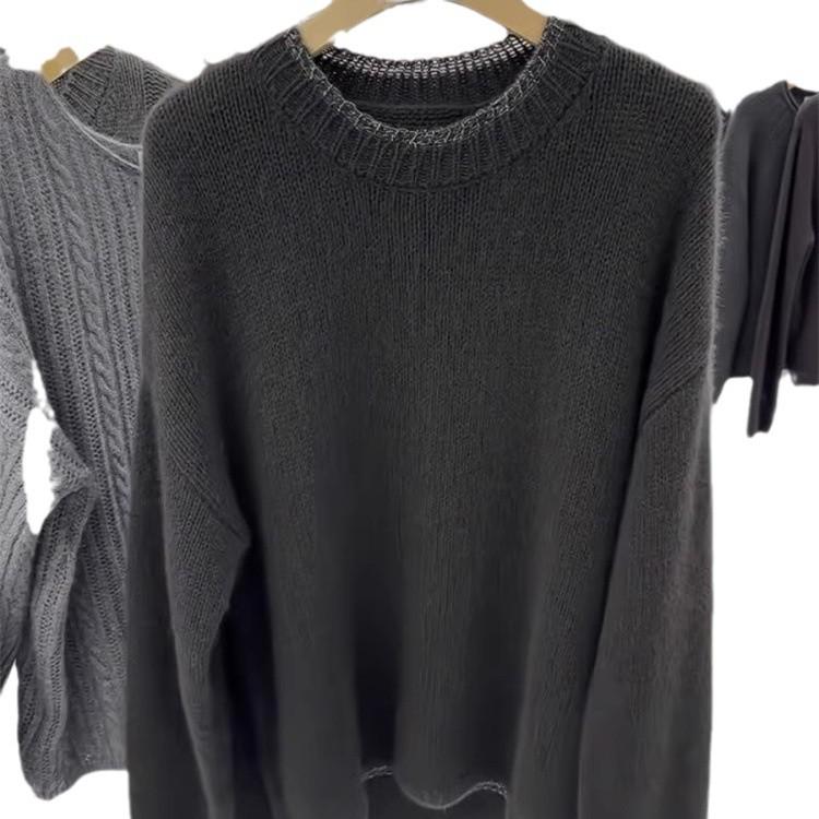 European Style Women's Red Zodiac Sweater - 100% Pure Wool, Thick & Loose Fit, Perfect for Autumn/Winter and Christmas Season