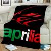 Aprilia motorcycle logo printed Flannel Blanket Fashion Warm Lightweight Living room Bedroom Sofa Bed For Picnic Blanket