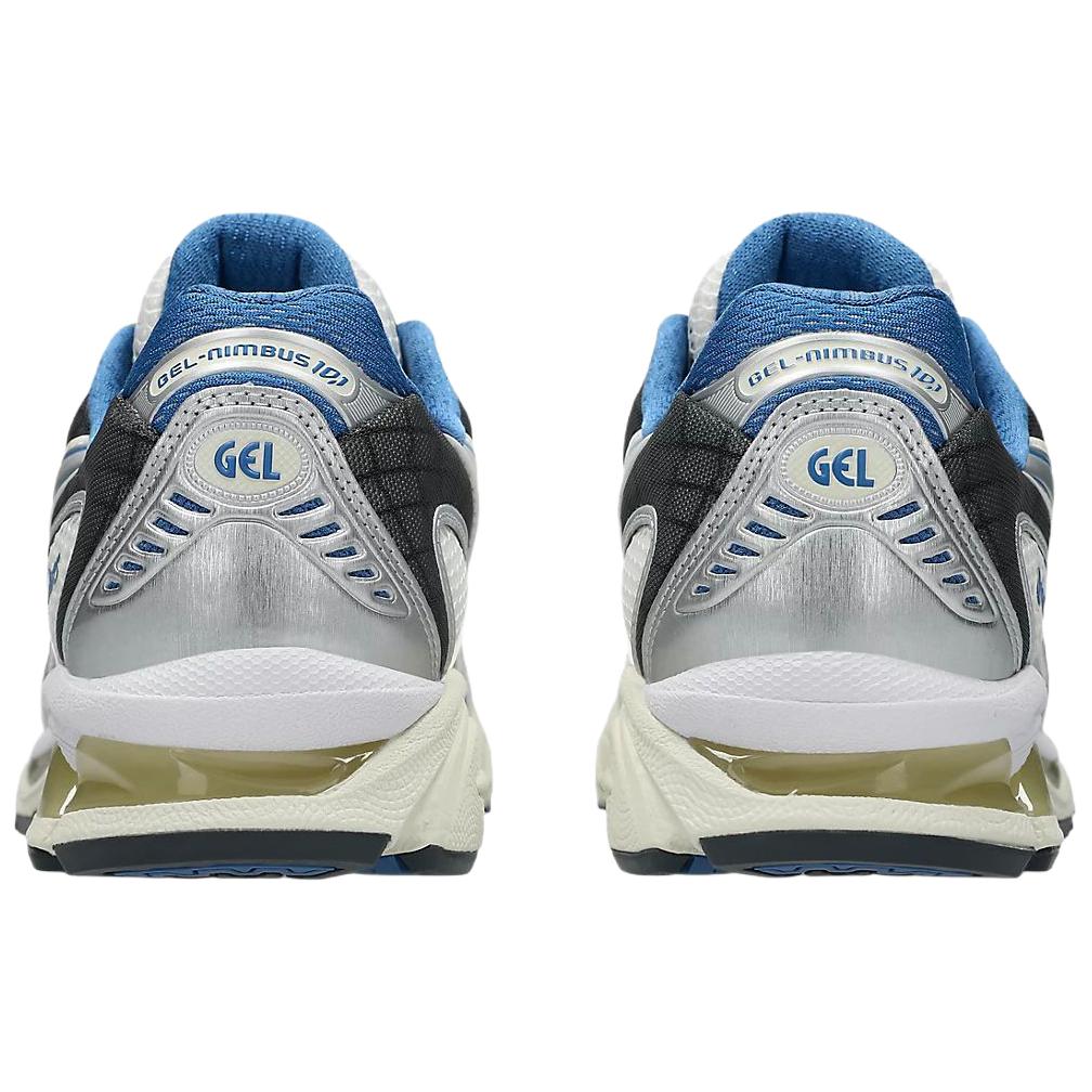 Asics Scarpe da Corsa Casual Supporto GEL Nimbus 10.1 Unisex Bianco Argento Nero 1203A543-109