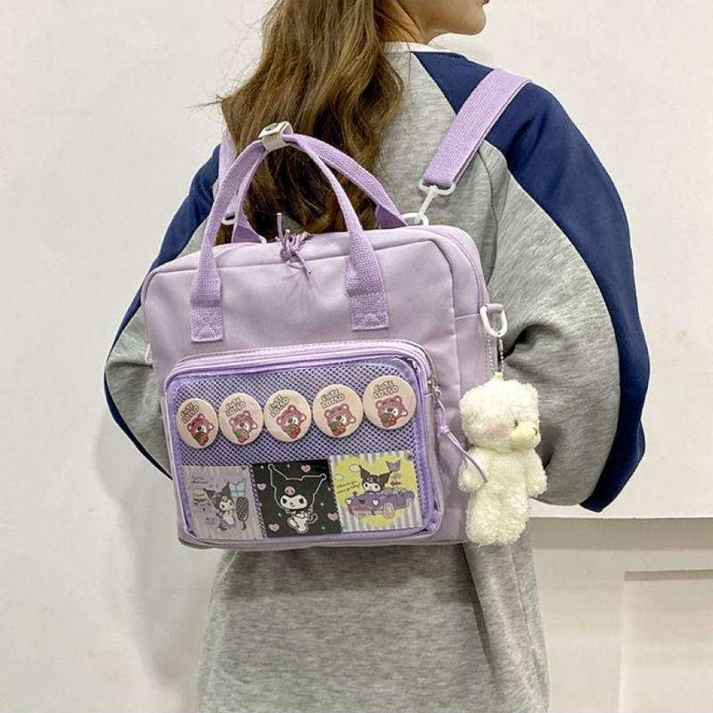 New Y2K Sweet Ita Tote Roomy Sling Bag Messenger Bag Lolita Girls Transparent Shoulder Carry Bag DIY Display Casual Handbag