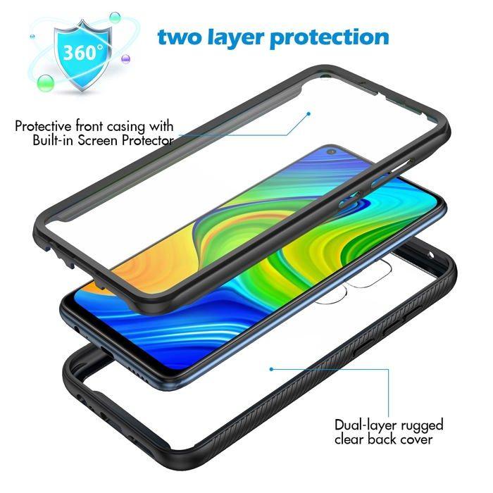 Coque téléphone - cenhufo - note9-sf-case - protection 360° - tpu et polycarbonate - protecteur d'écran intégré