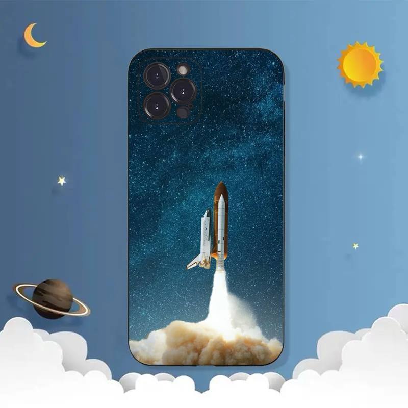 Pouzdro na telefon Space Rocket pro iPhone Samsung Galaxy Redmi Xiaomi Oppo OnePlus Note SA 7 8 9 10 11 12 13 14 20 21 22 23 53 54 Pro Max Ultra TPU Soft